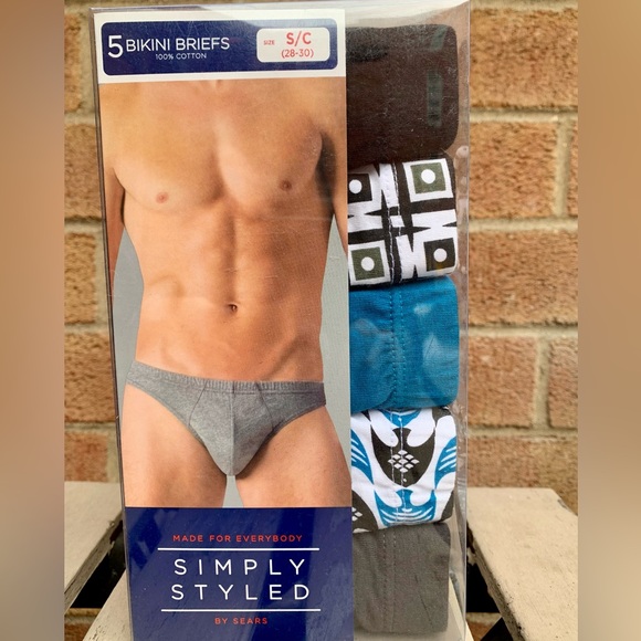 Sears Other - 5 Men’s Bikini Briefs S / 5 slips bikini homme S – Neuf scellé NEW